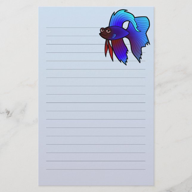 Papelería Pescados de Betta del dibujo animado/pescados que (Anverso)