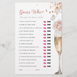 Papelería Pétalos y Prosecco adivinan quién es el juego de l