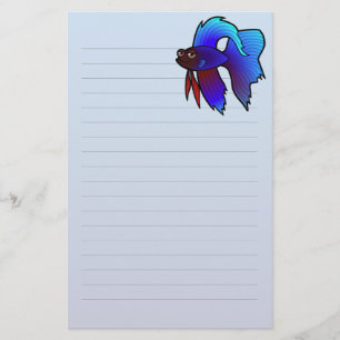 Papelería Pez Betta de Dibujos Animados / Pez de Combate Sia