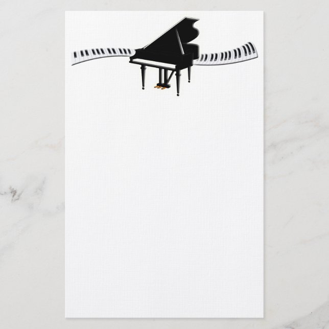 Papelería Piano de cola y teclado (Anverso)