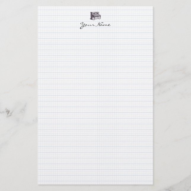 Papelería Piano vertical (Anverso)