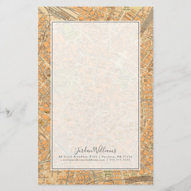 Papelería Pianta di Milano - Mapa de Milán, Italia (Anverso)