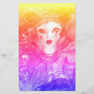 Papelería PIERROT CON CAT / Fiesta de la Mascarada Mardi Gra