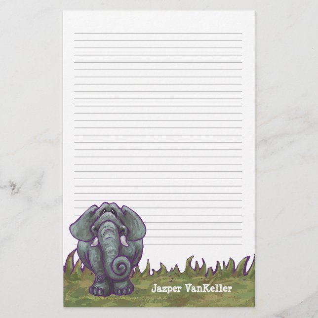 Papelería Pieza elefante (Anverso)