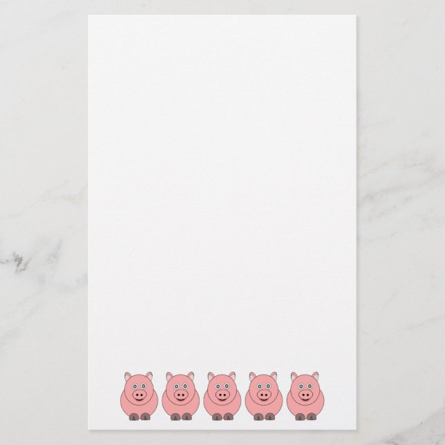 Papelería Pig Design Stationery (Anverso)