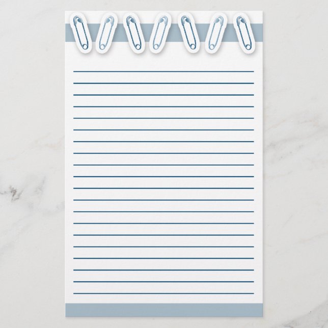 Papelería Pin de seguridad del bebé (Anverso)