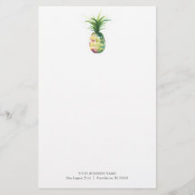 Pineapple de acuarela de Stationery personalizada