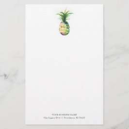 Papelería Pineapple de acuarela de Stationery personalizada