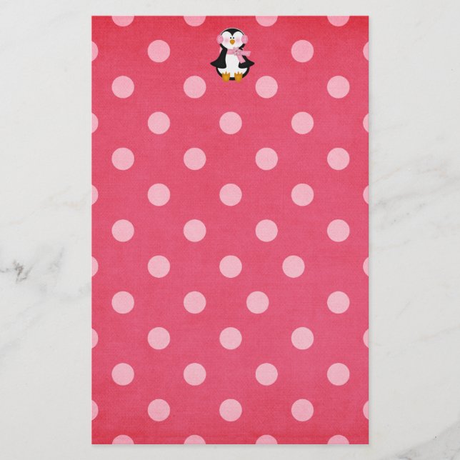 Papelería pingüino adorable (Anverso)