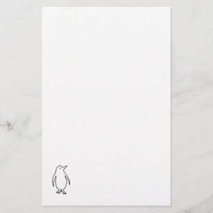 Papelería Pingüino - arte fresco simple del dibujo lineal d