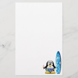 Papelería Pingüino de la persona que practica surf con