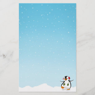 Papelería Pingüino divertido lindo del invierno