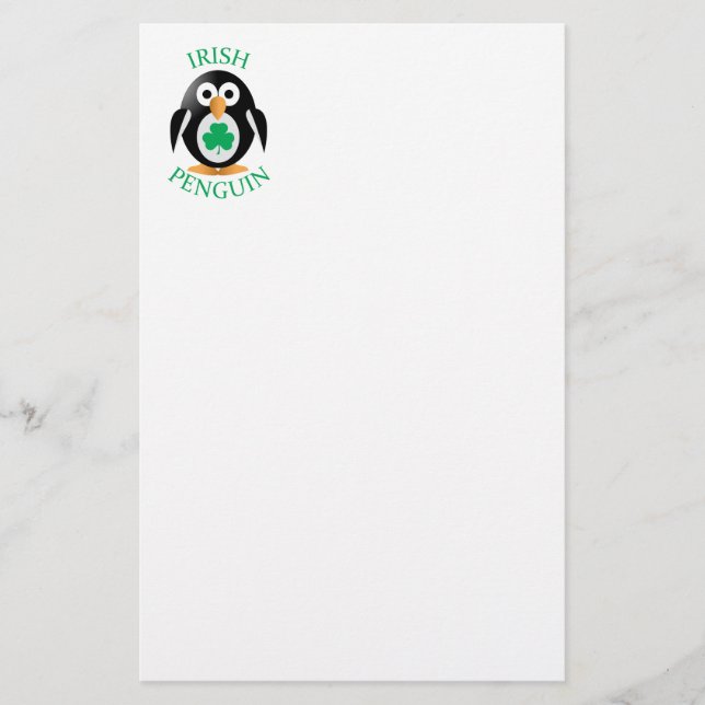 Papelería Pingüino irlandés (Anverso)