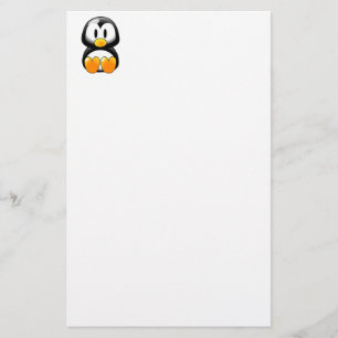 Papelería Pingüino lindo del bebé - Customizeable