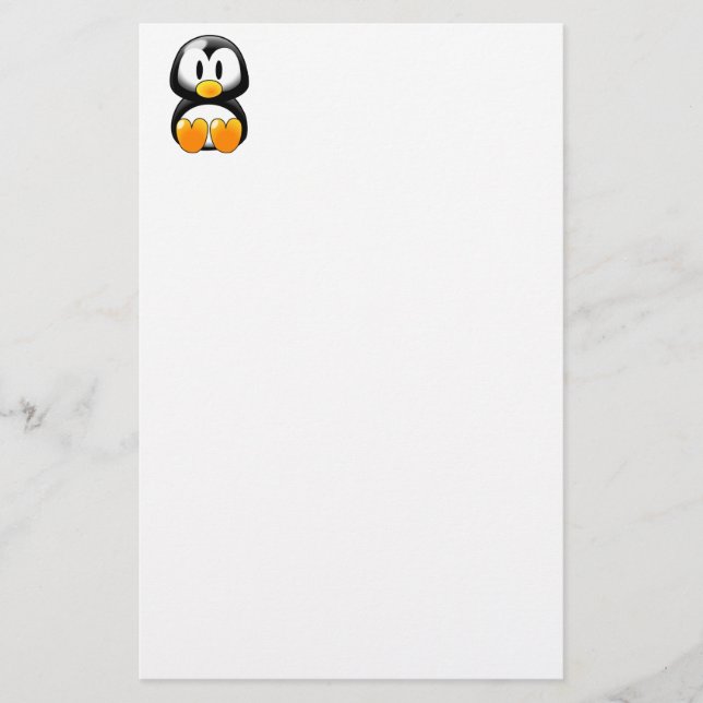 Papelería Pingüino lindo del bebé - Customizeable (Anverso)