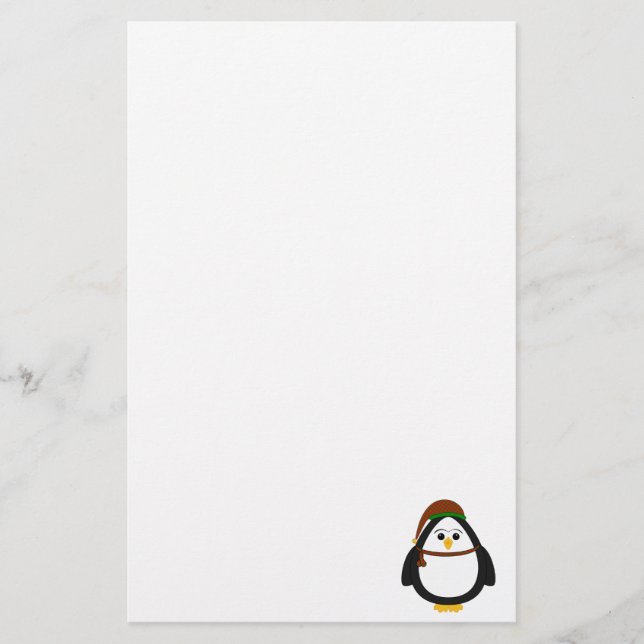 Papelería Pingüino navidad (Anverso)