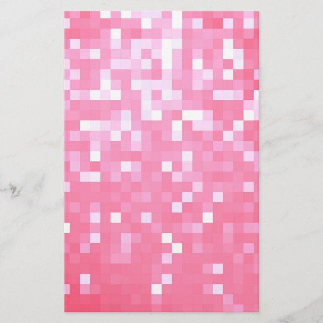 Papelería Pink Pixel Sparkle (Anverso)