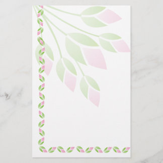 Papelería Pink Rose Buds Stationery-Floral