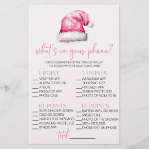 Papelería Pink Santa Qué hay en tu juego de Baby Shower para