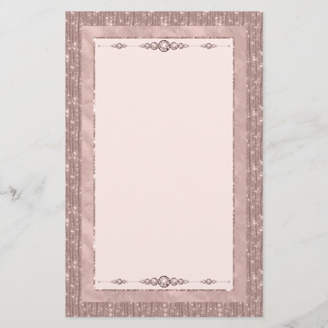 Papelería Pink Showgirl Glam Romance Stationery (Anverso)