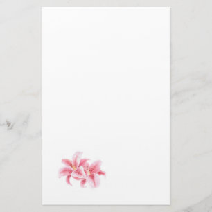 Papelería Pink Stargazer Lilies