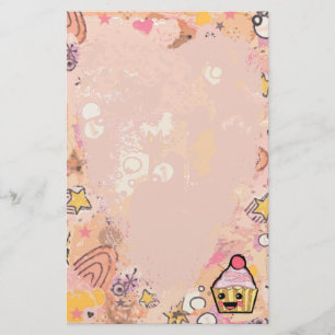 Papelería Pintada de la magdalena y rosa del corazón -