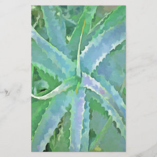 Papelería Pintado abstracto de áloe verde gris