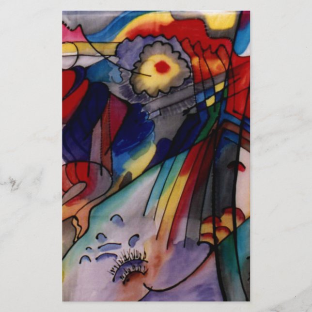 Papelería Pintura abstracta de Kandinsky 1913 (Anverso)