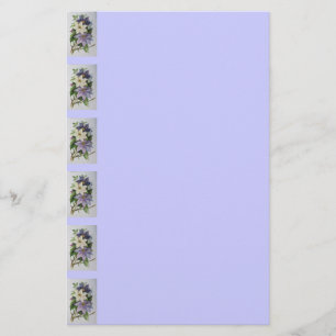 Papelería Pintura acrílica de Lilac Clematis Vine