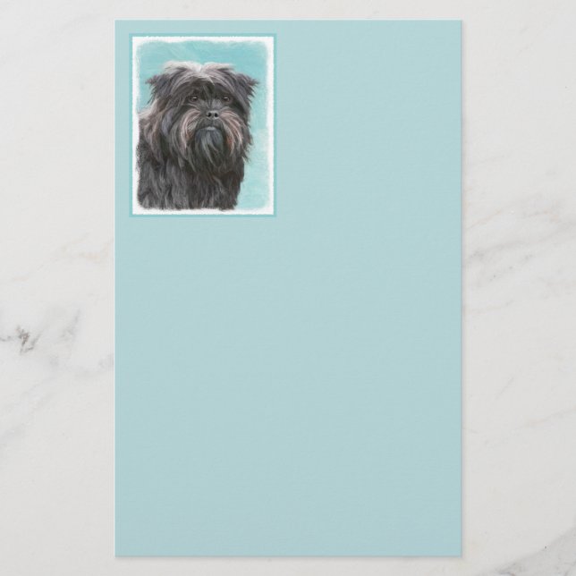 Papelería Pintura Affenpinscher - Arte Perro Original Cuto (Anverso)
