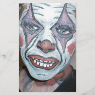 Papelería Pintura asustadiza de la cara del payaso de los
