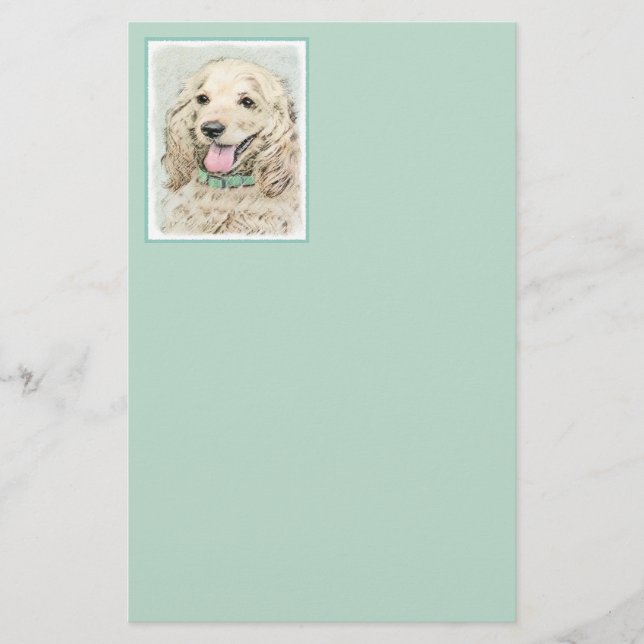 Papelería Pintura Buff de Cocker Spaniel - Arte Perro Origin (Anverso)