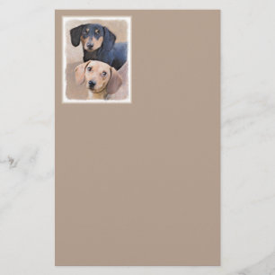 Papelería Pintura Dachshund (suave) - Arte Perro Original