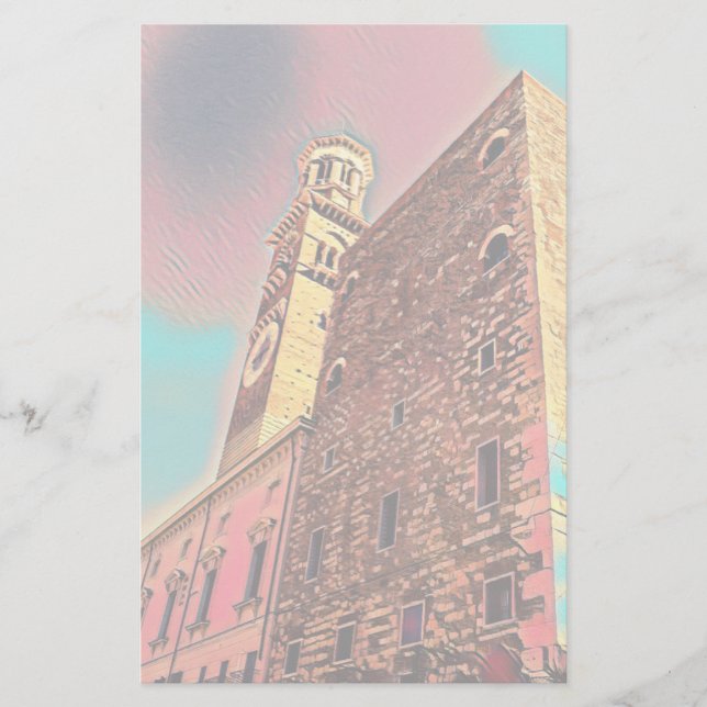 Papelería Pintura de arquitectura de Italia (Anverso)