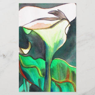 Papelería Pintura de arte original de Arum Lily