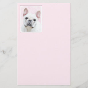 Papelería Pintura de Bulldog francés (crema/blanco) - Arte d