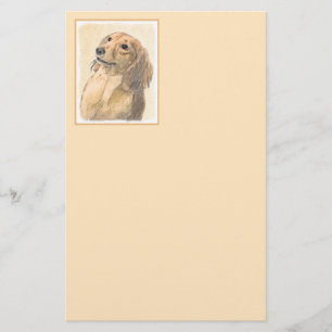 Papelería Pintura de Dachshund (de cabello largo) - Arte Per