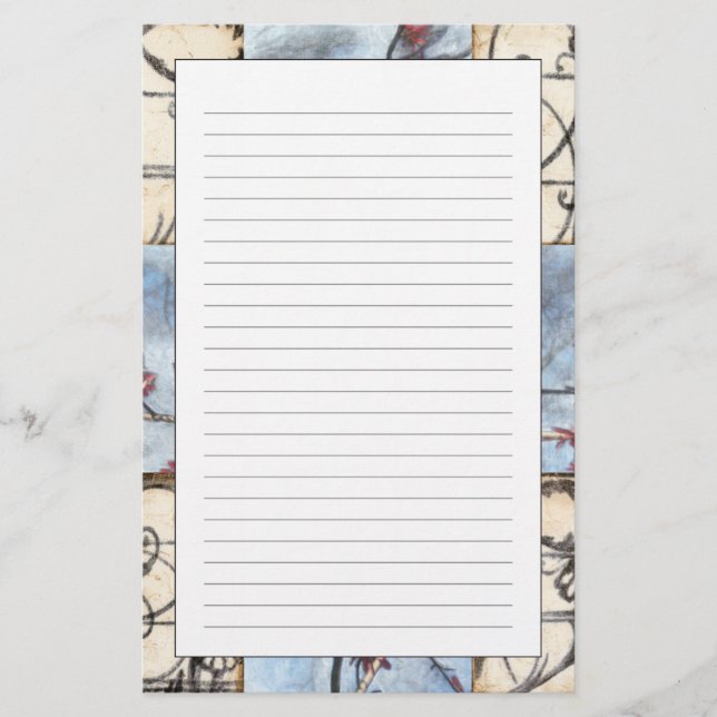 Papelería Pintura de desplazamiento abstracta en panel (Anverso)