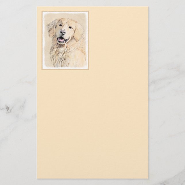 Papelería Pintura de Golden Retriever - Cute original Dog Ar (Anverso)
