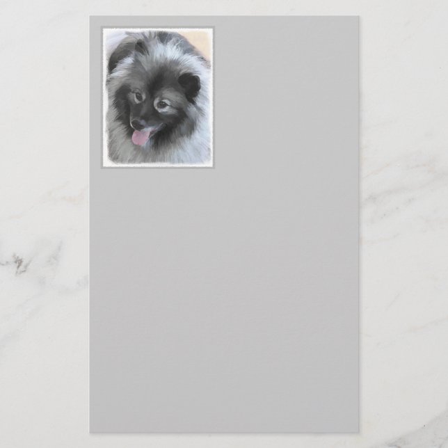Papelería Pintura de Keeshond Bailey - Arte de perros origin (Anverso)