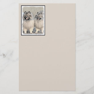 Papelería Pintura de Keeshond Brothers - Arte Perro Original