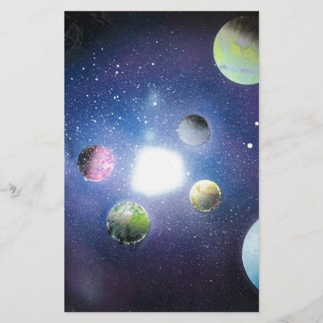 Papelería Pintura de la galaxia del espacio del arte de la (Anverso)