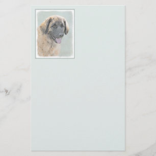 Papelería Pintura de Leonberger - Arte de Perro Original.