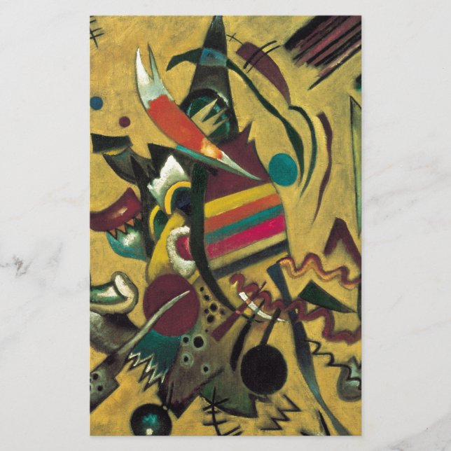 Papelería Pintura de lienzo abstracto de puntos de Kandinsky (Anverso)