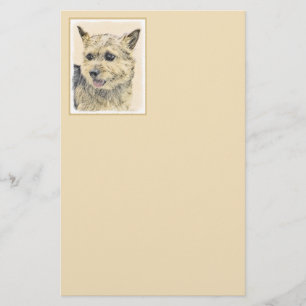 Papelería Pintura de Norwich Terrier - Arte de Perro Origina