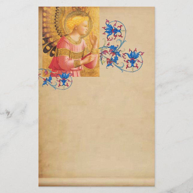 Papelería PINTURA DE ORO ANGEL Parche Floral Antiguo (Anverso)