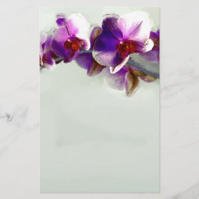 Papelería Pintura de orquídeas radiantes (Anverso)