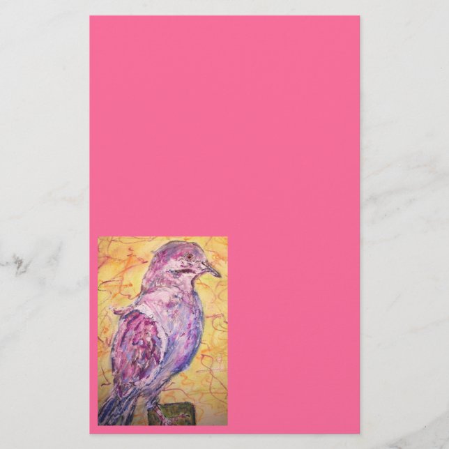 Papelería Pintura de paloma blanca (Anverso)