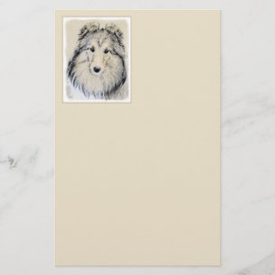 Papelería Pintura de perro pastelero de Shetland - Arte de p
