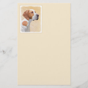 Papelería Pintura de puntero - Arte de perro original lindo